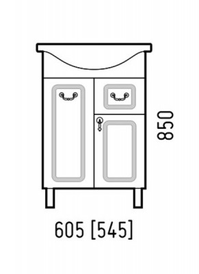 Тумба под раковину Corozo Элегия ретро 60 SD-00000010 белая
