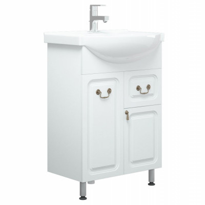 Тумба под раковину Corozo Элегия ретро 60 SD-00000010 белая