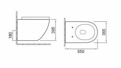 Унитаз SantiLine SL-5002SM-BD подвесной с сиденьем Микролифт Подвесной