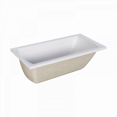 Ванна акриловая Marka One MODERN 120x70 прямоугольная 120 л белая (01мод1270)