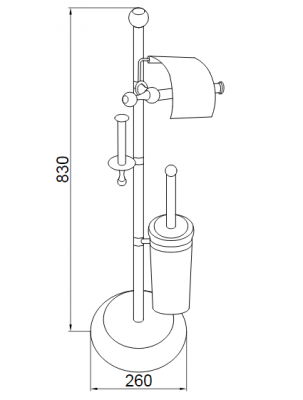 Boheme HERMITAGE 10368 стойка напольная комбинированная, золото