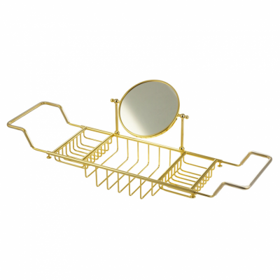 MIGLIORE Complementi 22009 полка-решетка на ванну  с оптическим зеркалом, золото