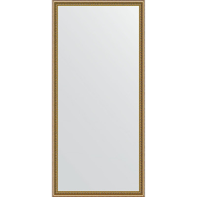 Зеркало настенное Evoform Definite 152х72 BY 1112 в багетной раме Бусы золотые 46 мм