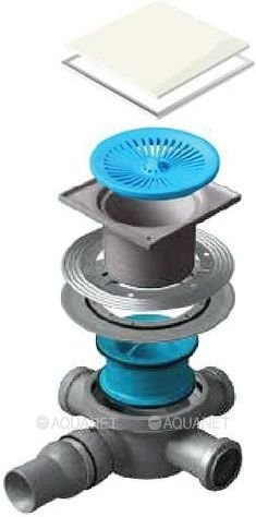 Трап для душа Pestan Confluo Standard White Glass 3 13000095  Нержавеющая сталь / Пластик / Стекло