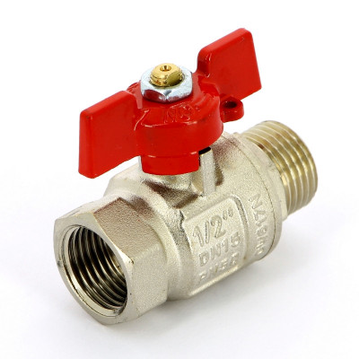 Кран шаровой НВ 1/2" UNI-FITT полнопроходной бабочка (111T2000)