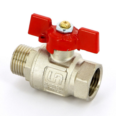 Кран шаровой НВ 1/2" UNI-FITT полнопроходной бабочка (111T2000)