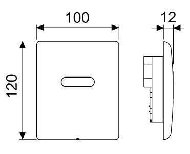 TECE TECEplanus Urinal. Панель смыва с инфракрасным датчиком для писсуара. Белый матовый. 9242355