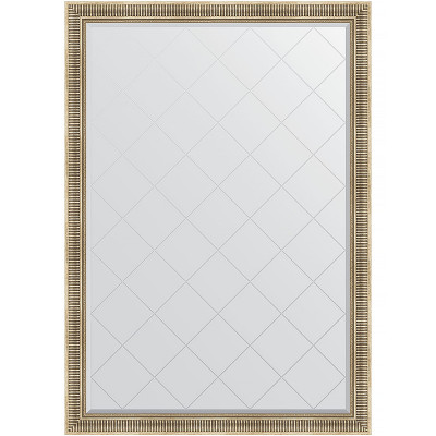 Зеркало настенное Evoform ExclusiveG 187х132 BY 4497 с гравировкой в багетной раме Серебряный акведук 93 мм