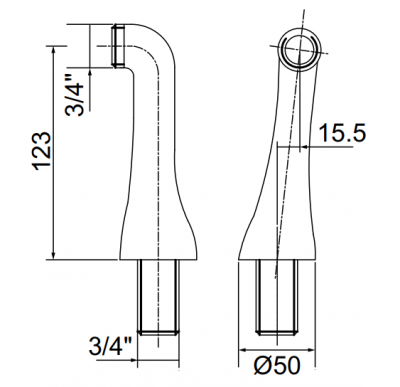 MIGLIORE Ricambi 18016 полуколонны на борт ванны, бронза