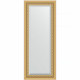 Зеркало настенное Evoform Exclusive 135х55 BY 1254 с фацетом в багетной раме Сусальное золото 80 мм  (BY 1254)