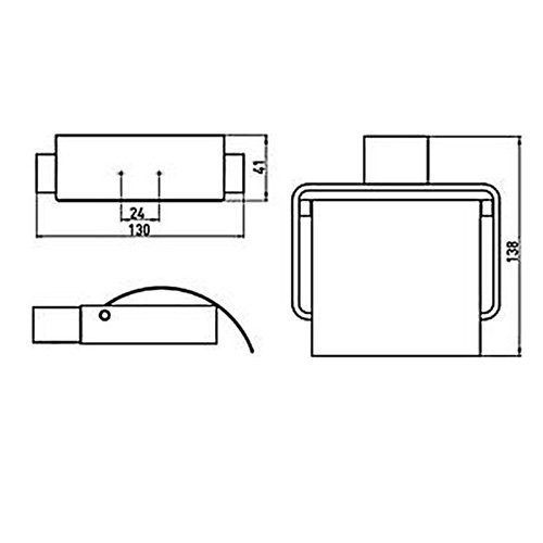 Emco Loft 0500 001 00 бумагодержатель с крышкой, хром