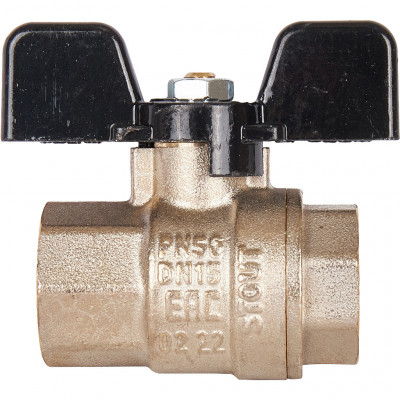 Кран шаровой полнопроходной, ВР/ВР, ручка бабочка 1/2 STOUT (SVB-0002-000015)