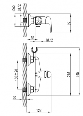 Lemark Pramen LM3318G смеситель с гигиеническим душем, золото