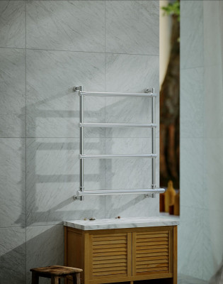 Электрический полотенцесушитель Margaroli Sole 570x652мм лесенка латунь хром (5424704CRNB)