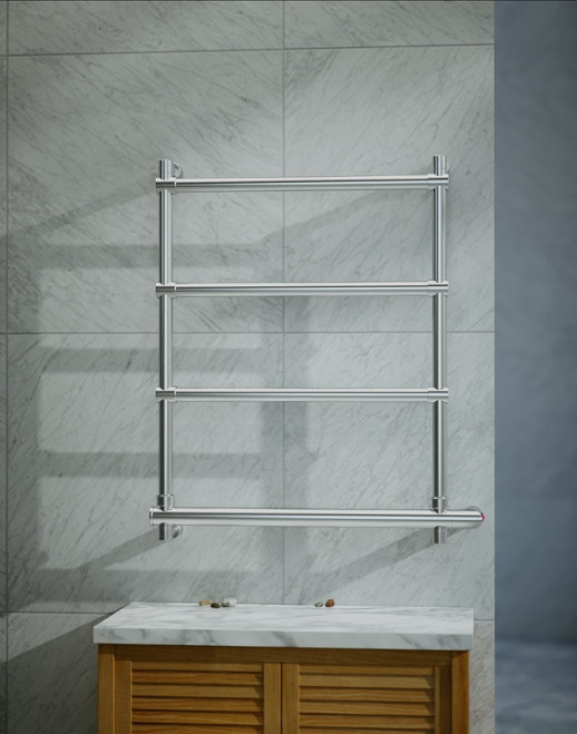 Электрический полотенцесушитель Margaroli Sole 570x652мм лесенка латунь хром (5424704CRNB)