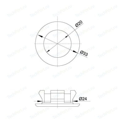 Обрамление перелива AlcaPlast DN33 раковины, хром (A22)