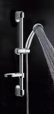 Душевая штанга Haiba HB8007 с мыльницей (нерж сталь) хром