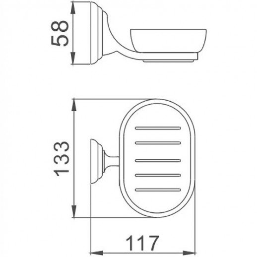 Мыльница Haiba HB1502 (латунь стекло) хром
