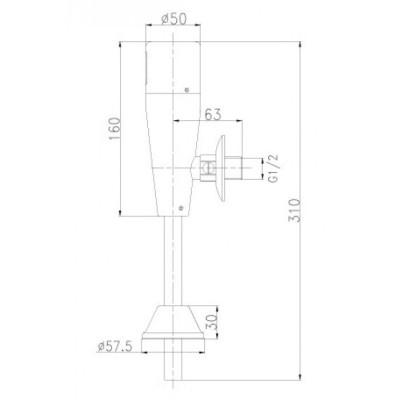 Lemark Projekt LM4654CE смывное устройство для писсуара сенсорное, хром