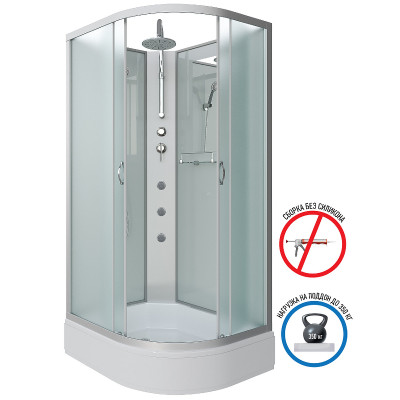 Душевая кабина Niagara Classic 120х90 L NG-33294-14LBKTG с гидромассажем асимметричная