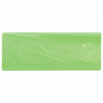 Мешки для мусора биоразлагаемые 30 л зеленые в рулоне 20 шт. прочные, ПНД 10 мкм, 50х60 см, LAIMA, 601400