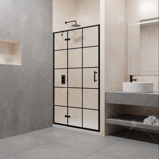 Душевая дверь RGW Passage PA-07B L 120 41080712-84L прозрачная профиль черный