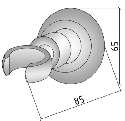 Boheme IMPERIALE 620 держатель ручного душа, золото