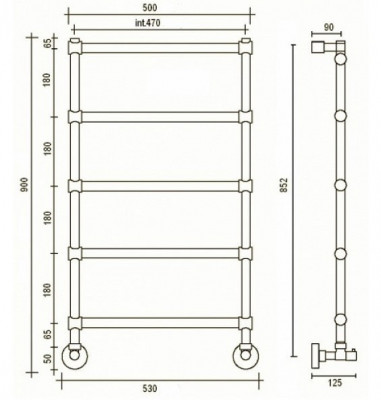 Margaroli Sole 4424705CRN полотенцесушитель водяной, хром