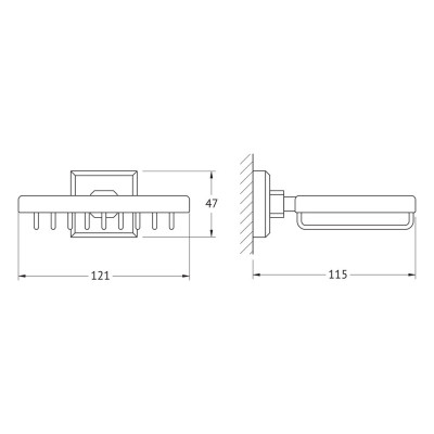 Мыльница Artwelle Hagel 9924 хром настенная латунь