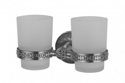 Zorg Antic AZR 04 SL держатель стакана двойной, серебро/стекло