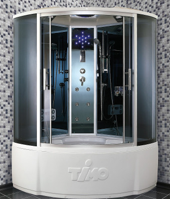 Душевой бокс Timo Standart 150x150 T-1155 с гидромассажем четверть круга