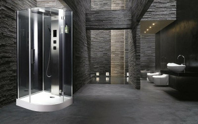 Душевая кабина Timo Premium 90x90 H-506 с баней с гидромассажем четверть круга