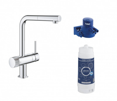 Смеситель для кухни GROHE Blue Pure Minta с функцией фильтрации, хром (119706)