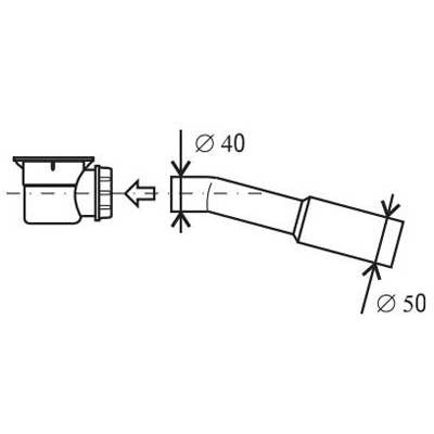 RAVAK X01304 Редуктор сифона 40/50 мм, пластик