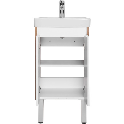 Тумба под раковину Aquaton Сканди Doors 45 1A278701SDZ90 белый глянец дуб рустикальный