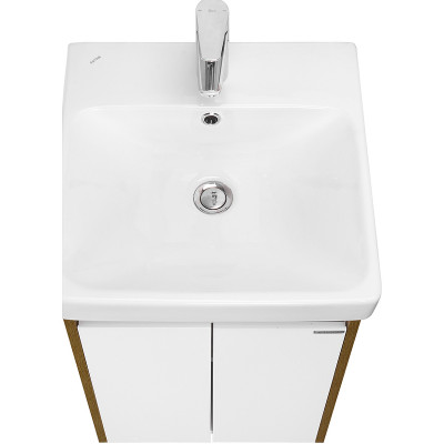 Тумба под раковину Aquaton Сканди Doors 45 1A278701SDZ90 белый глянец дуб рустикальный