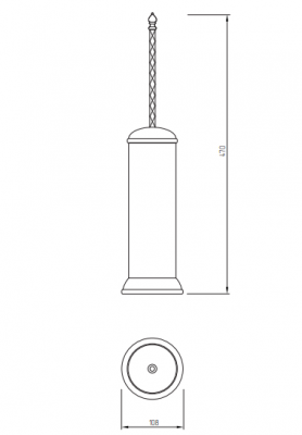Ершик для унитаза напольный Migliore Cleopatra 16686, золото