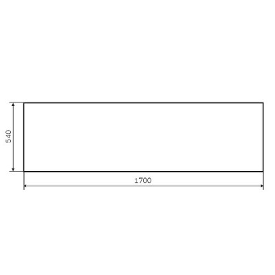 Фронтальная панель для ванны AM.PM Gem 170 W90A-170-070B-P Черная матовая