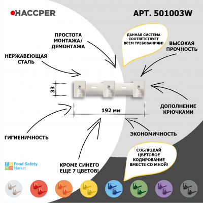 Органайзер настенный HACCPER Control Point 501003 для 3 предметов