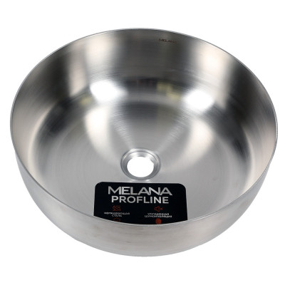 Накладная раковина 400 lake MELANA profline сатин накладная круглая 400, сифон, донный клапан круглая 400х400
